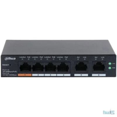 Dahua CS4006-4ET-60 6-Port Cloud Managed Desktop Switch with 4-Port PoE
