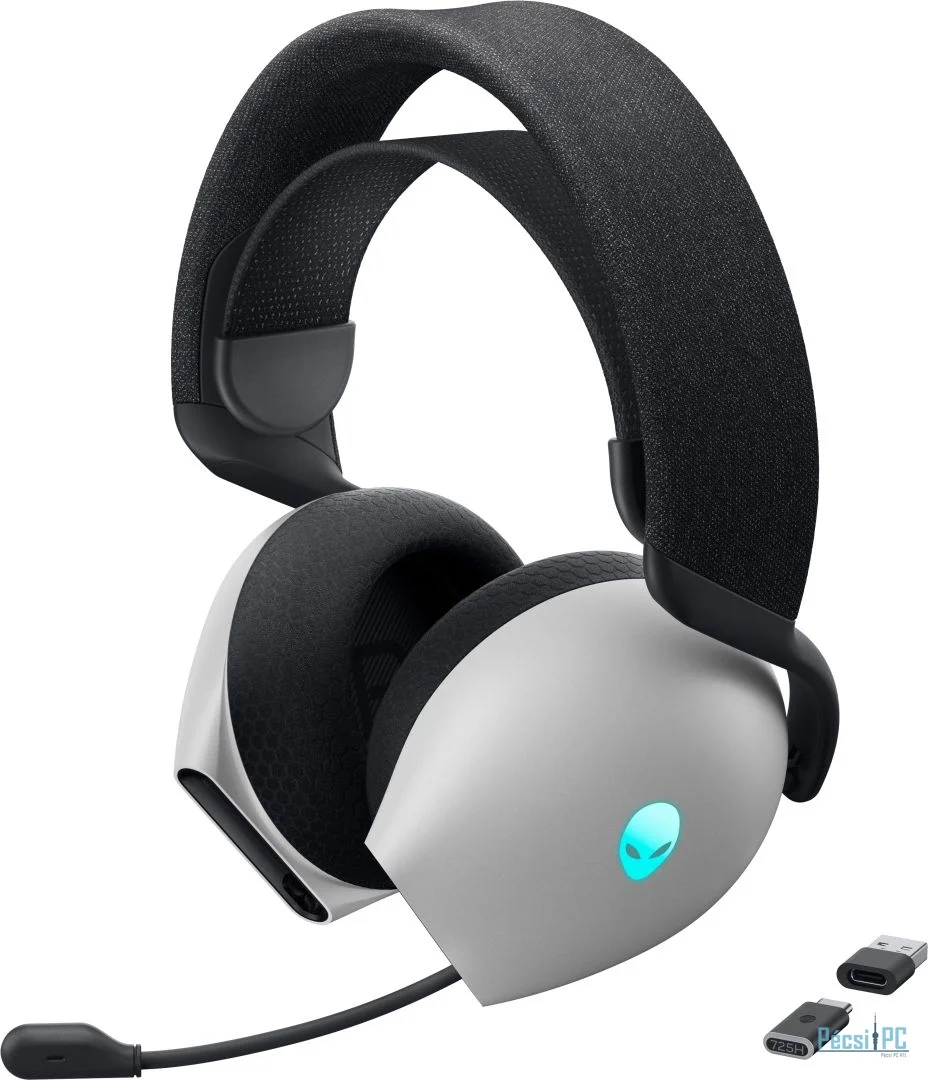 Dell AW725H Alienware Tri Mode Wireless Gaming Headset Lunar Light