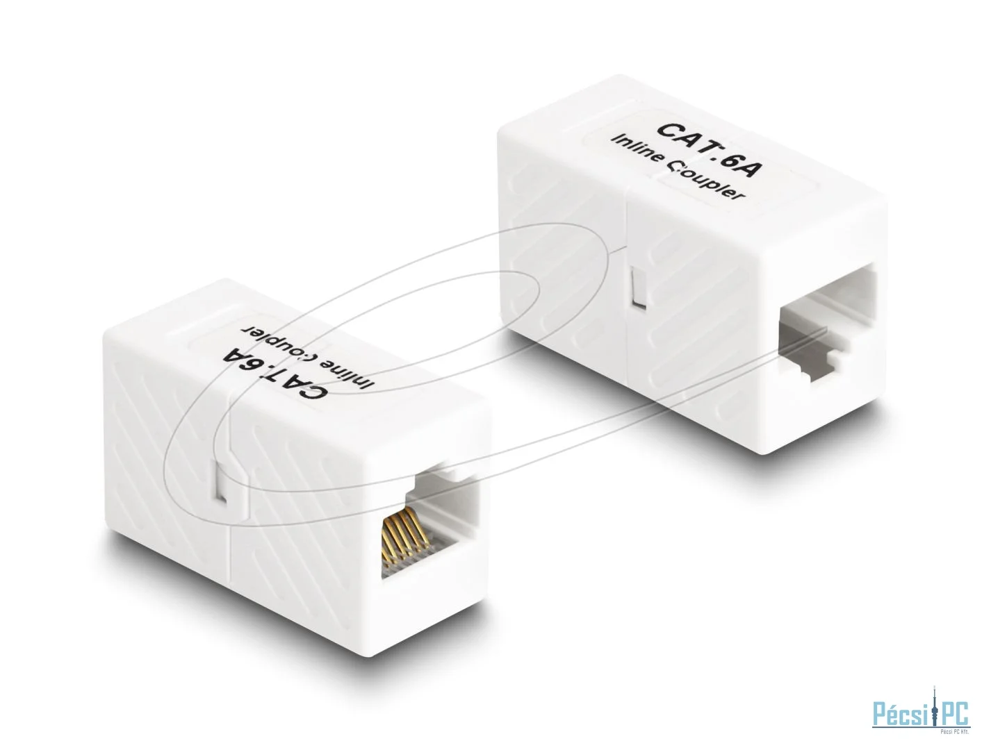 DeLock Adapter RJ45 jack to RJ45 jack Cat.6A UTP White