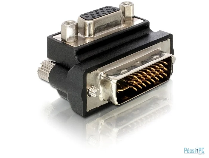 DeLock Adapter VGA female > DVI 29pin male 90° right angled