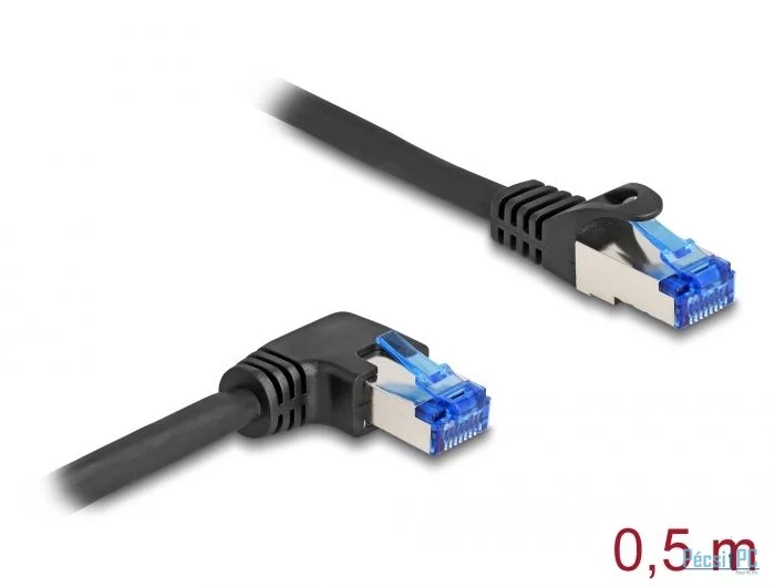 DeLock CAT6A S-FTP Patch Cable 0,5m Black