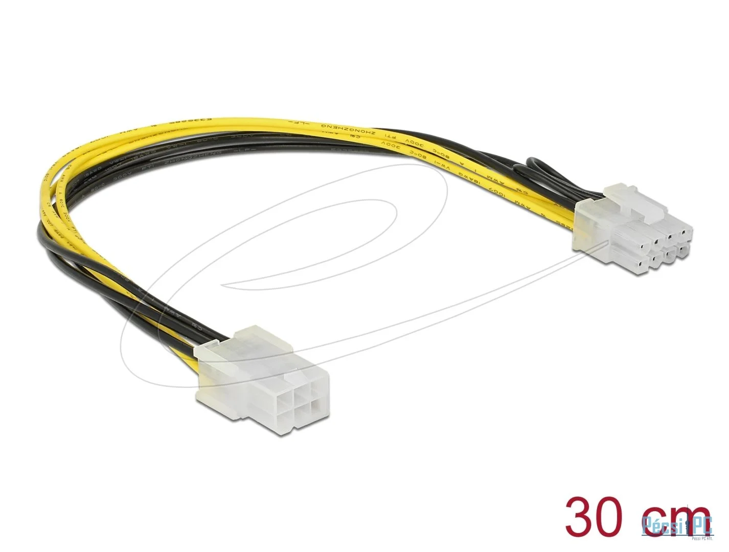DeLock PCI Express power cable 6 pin female > 8 pin male 30 cm
