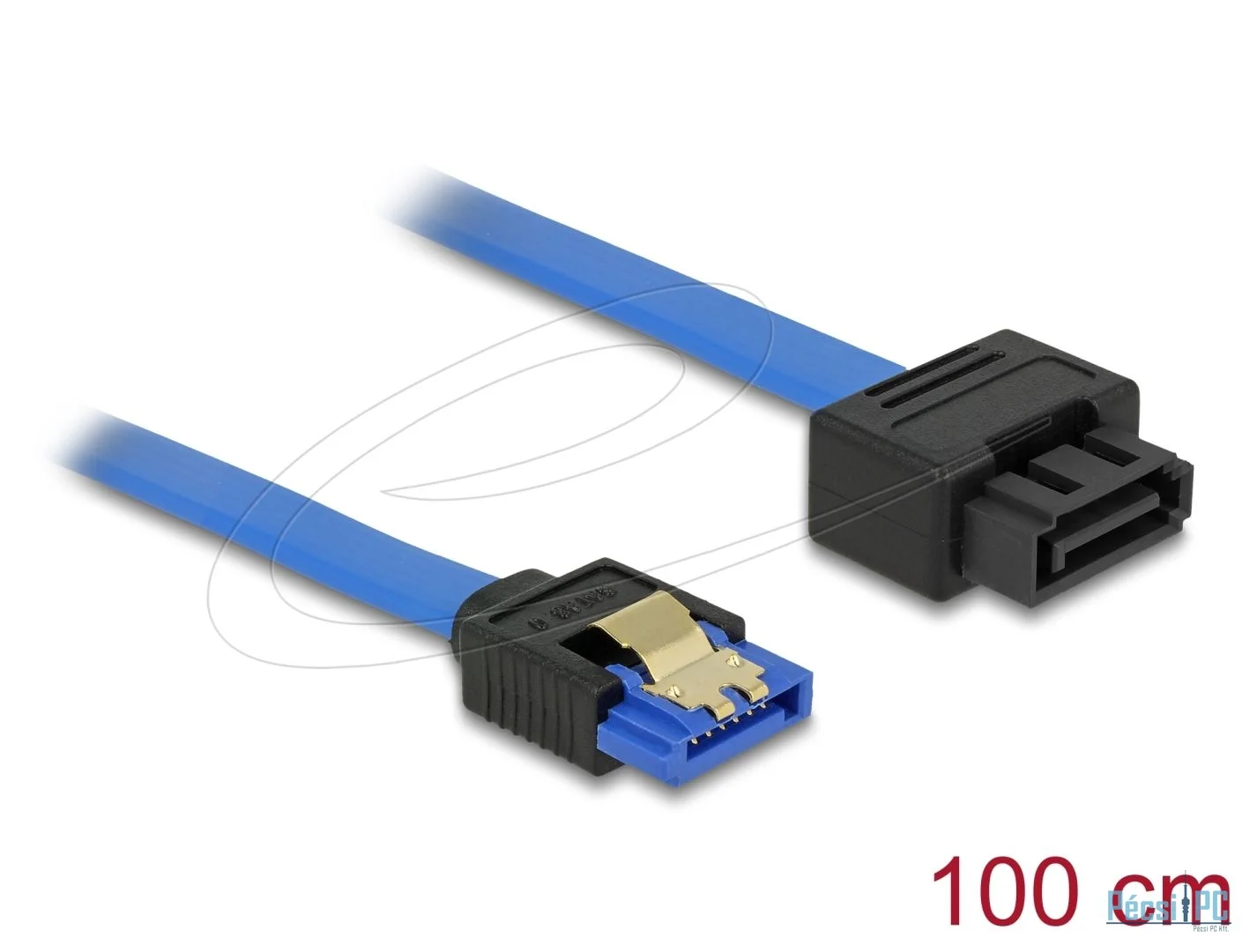 DeLock Extension cable SATA 6 Gb/s receptacle straight > SATA plug straight 100 cm Blue