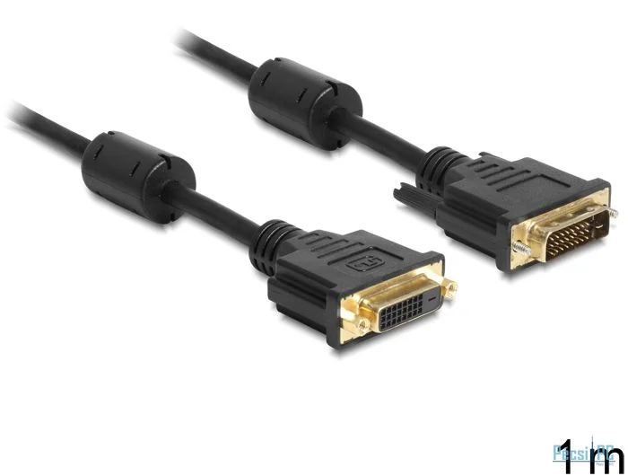 DeLock Extension DVI-D (Dual Link) (24+1) male > DVI-D (Dual Link) (24+1) female 1m Black