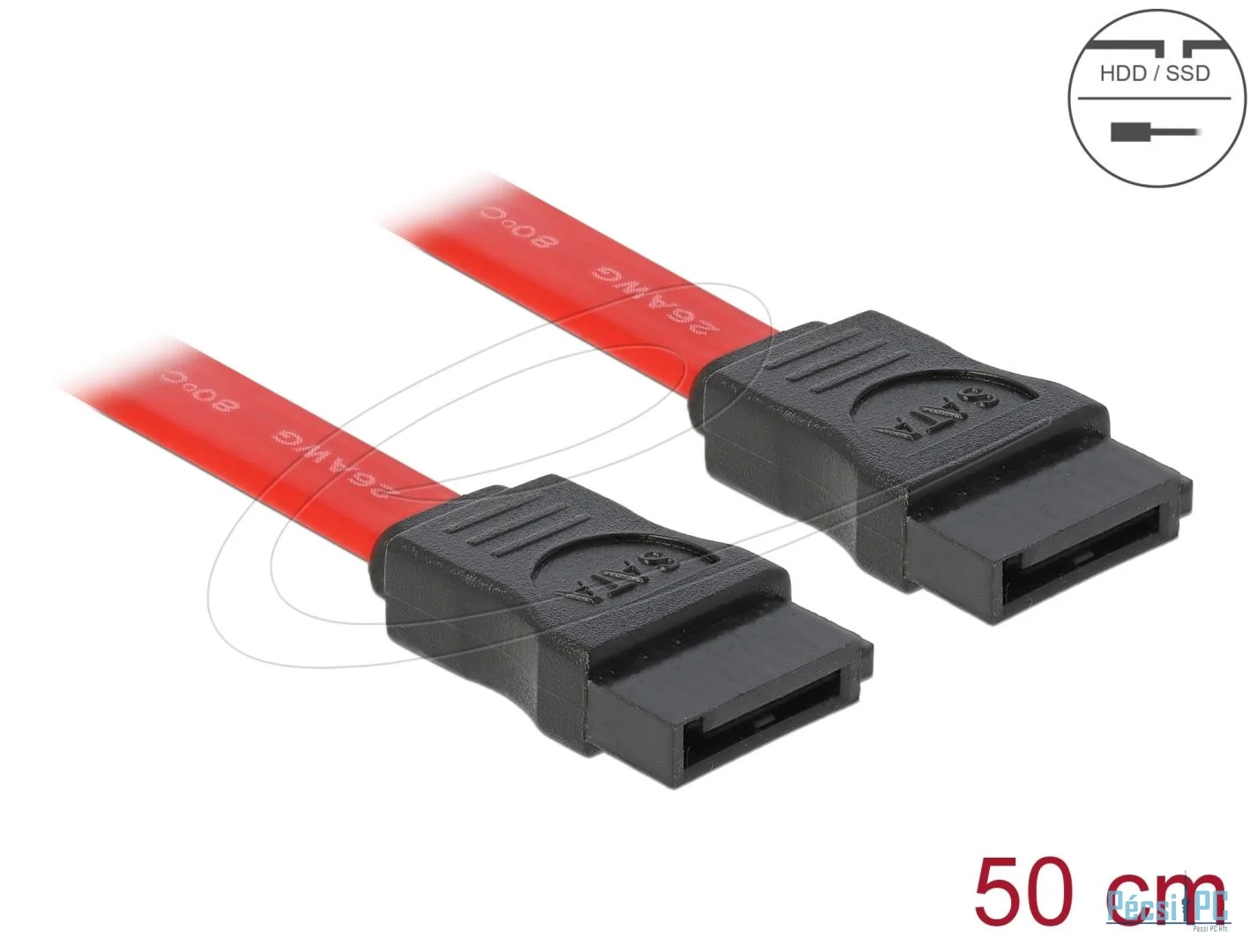 DeLock SATA 3 Gb/s Cable 50cm Red