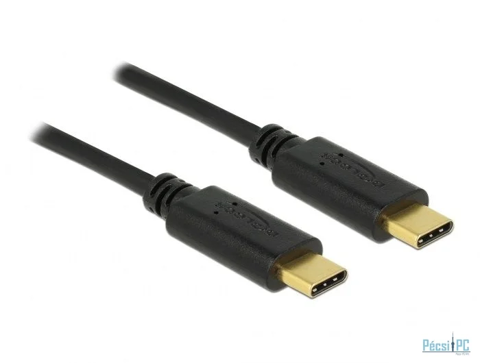 DeLock USB 2.0 cable Type-C to Type-C 4m 3A Black