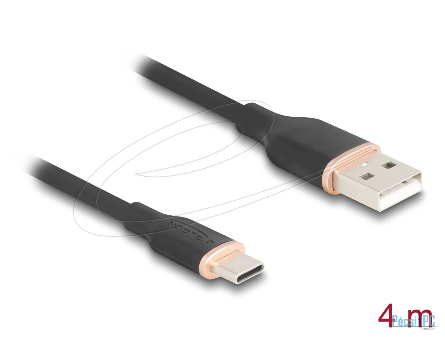 DeLock USB 2.0 kábel USB-A to USB-C 4m Black