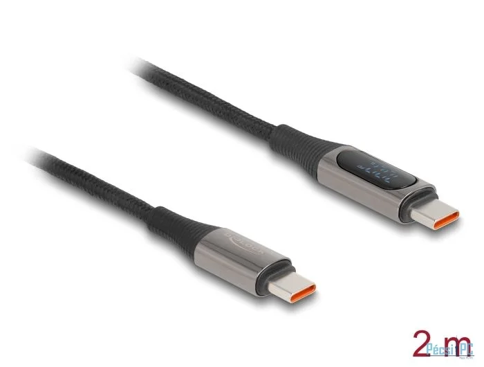 DeLock USB-C to USB-C male/male cable 2m Black