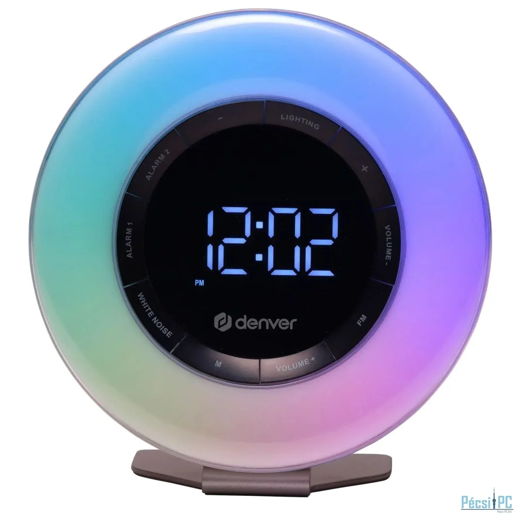 Denver CRL-342 FM clock radio with wakeup light & nature sounds White