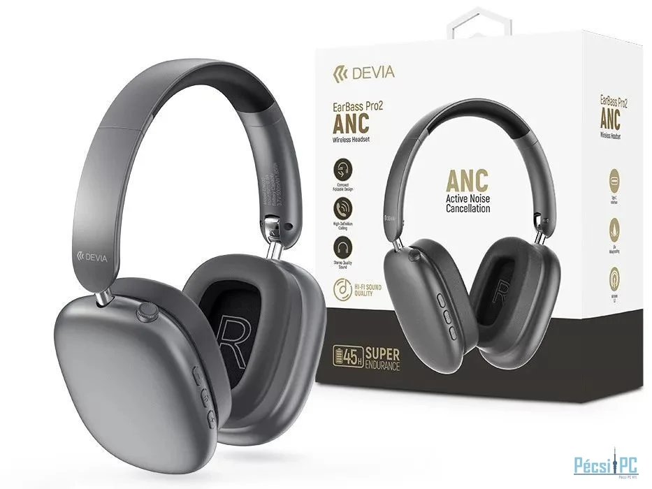 Devia ST121836 EarBass Pro2 ANC Bluetooth Headset Black