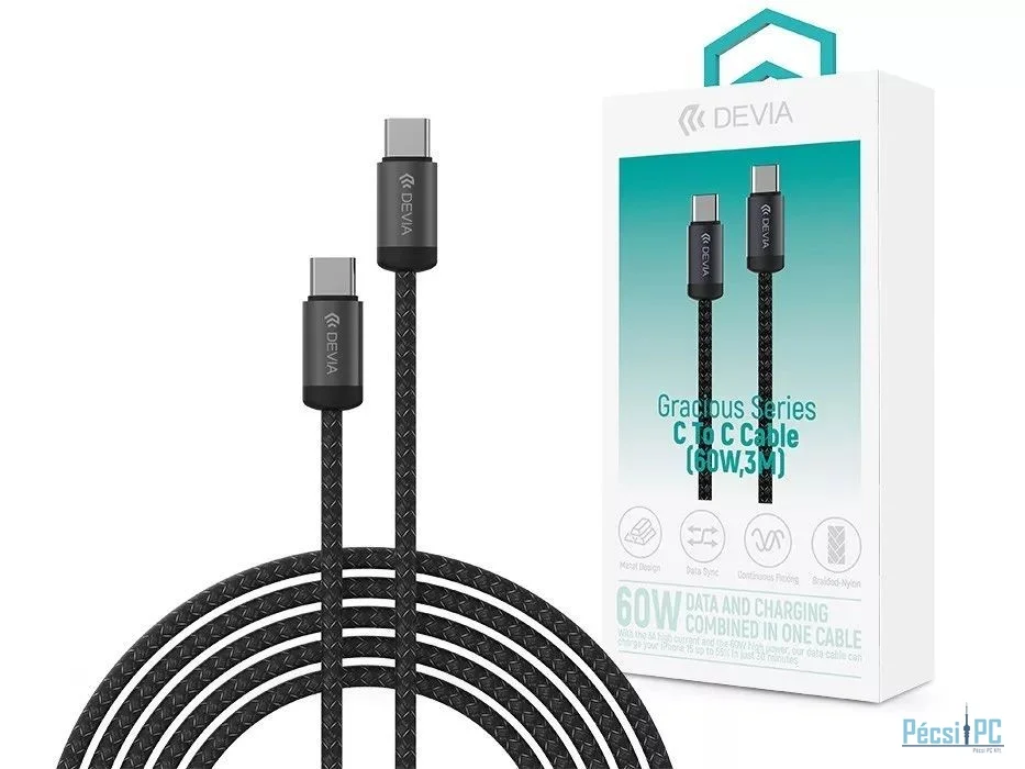 Devia ST124332 Gracious Series cable 3m Black