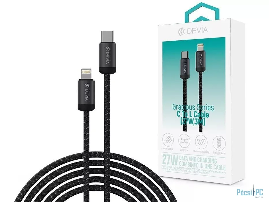 Devia ST124349 Gracious Series cable 3m Black