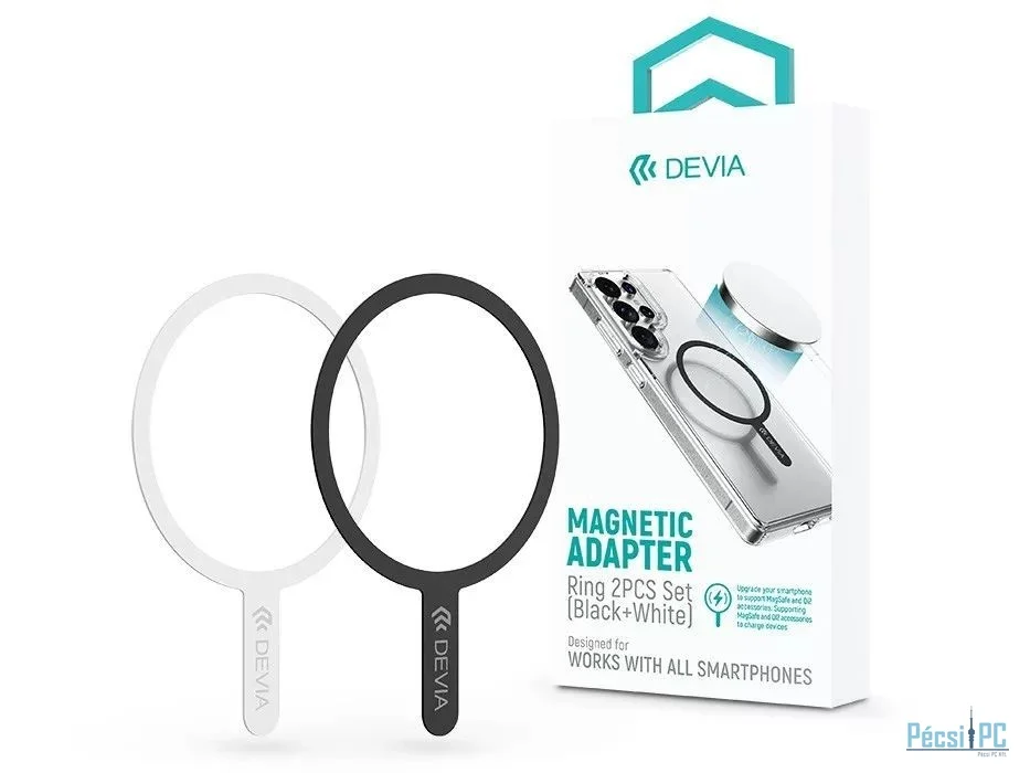 Devia ST124936 MagSafe mágneses autós tartóhoz Black/White (2db/csomag)
