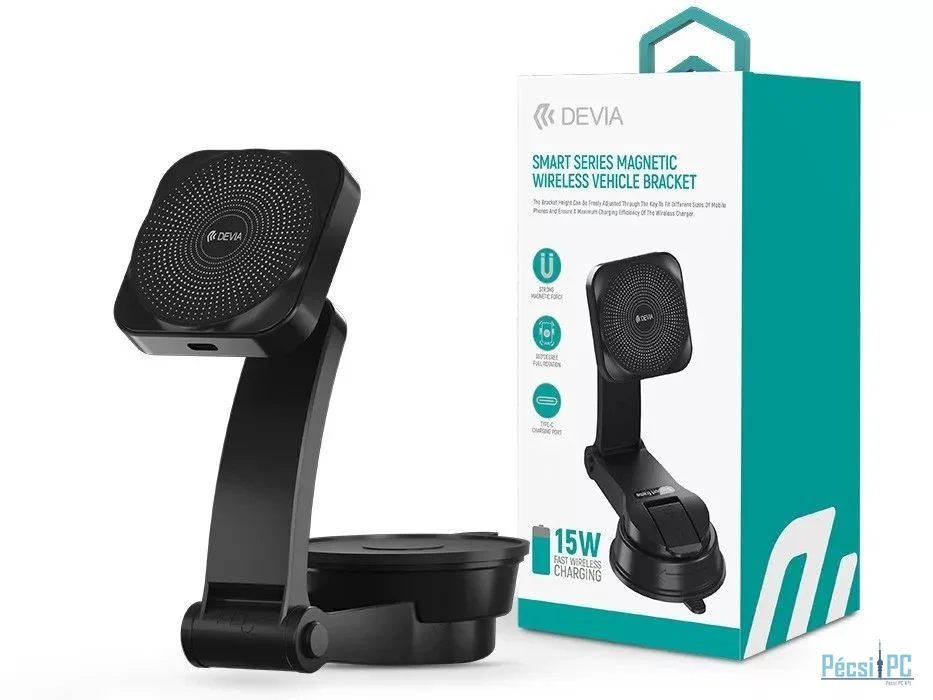 Devia ST398735 Smart Series Magnetic 15W Car Charger 15W Black