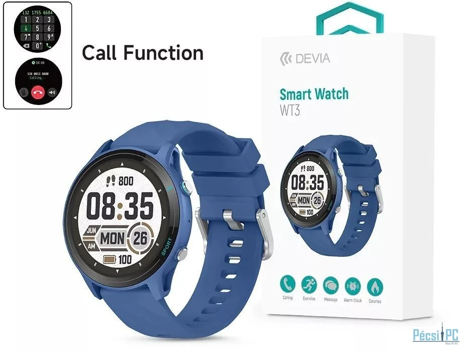 Devia WT3 Smart Watch Blue