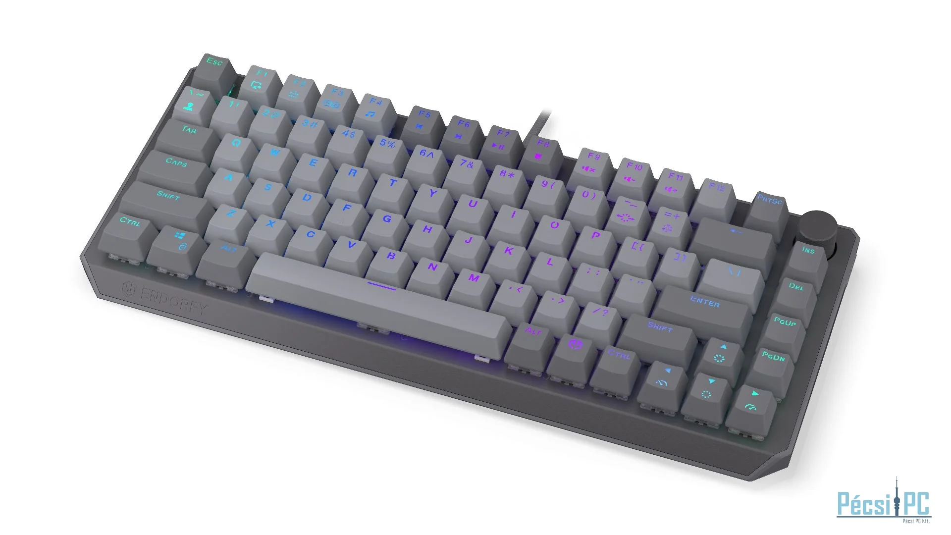 Endorfy Thock V2 75% Red Switch Mechanical Keyboard Grey US