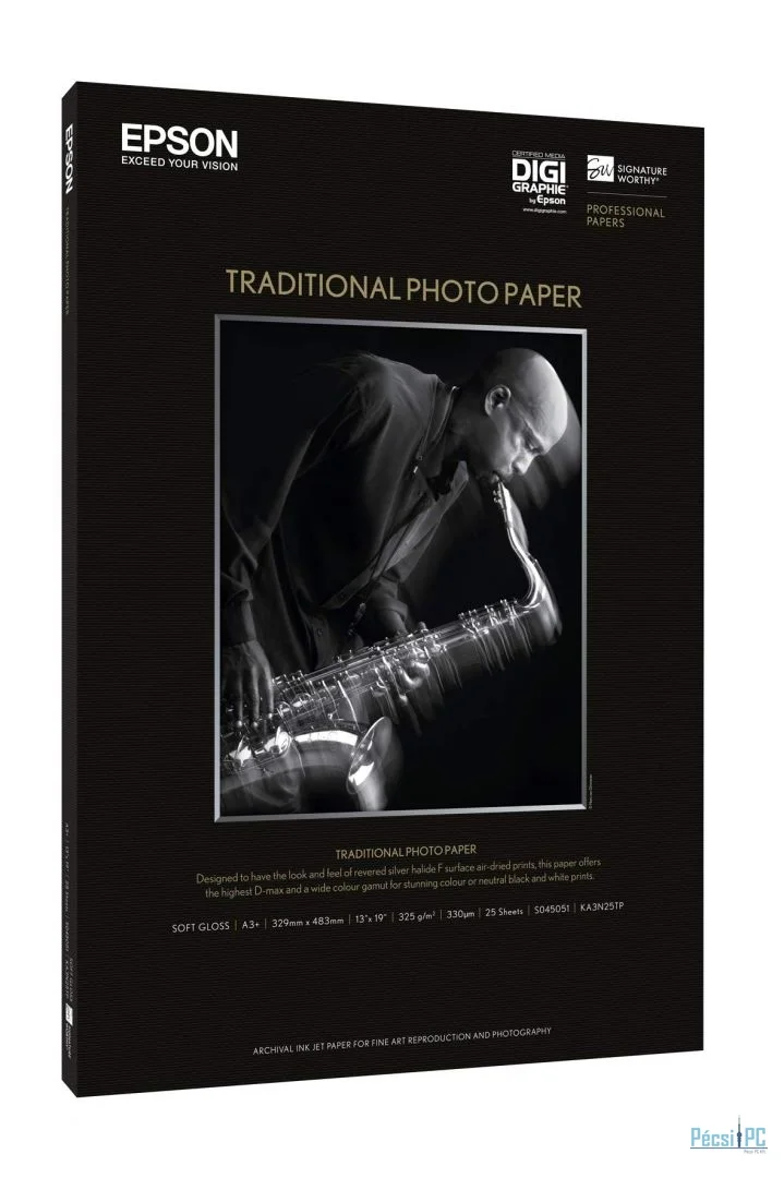 Epson Traditional Photo Paper 330g A3+ 25db Fotópapír