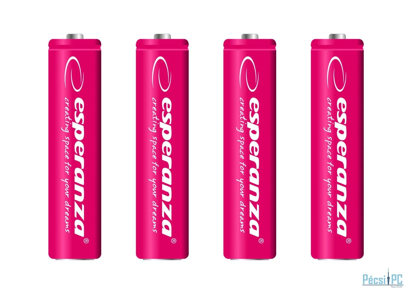 Esperanza 1000mAh AAA Ni-MH akkumulátor 4db/csomag Red