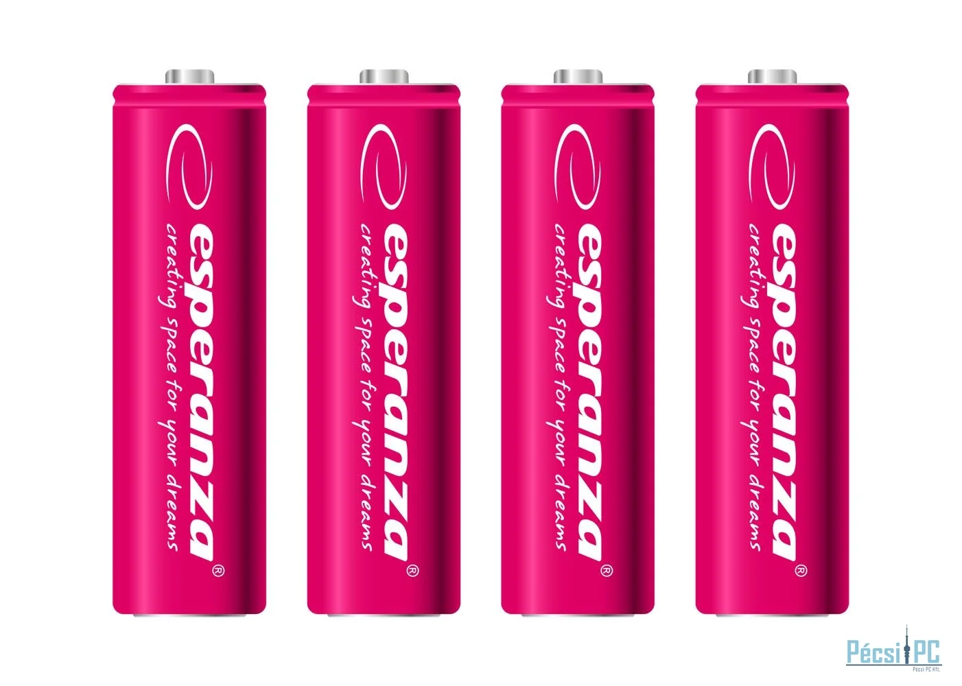 Esperanza 2000mAh AA Ni-MH akkumulátor 4db/csomag Red