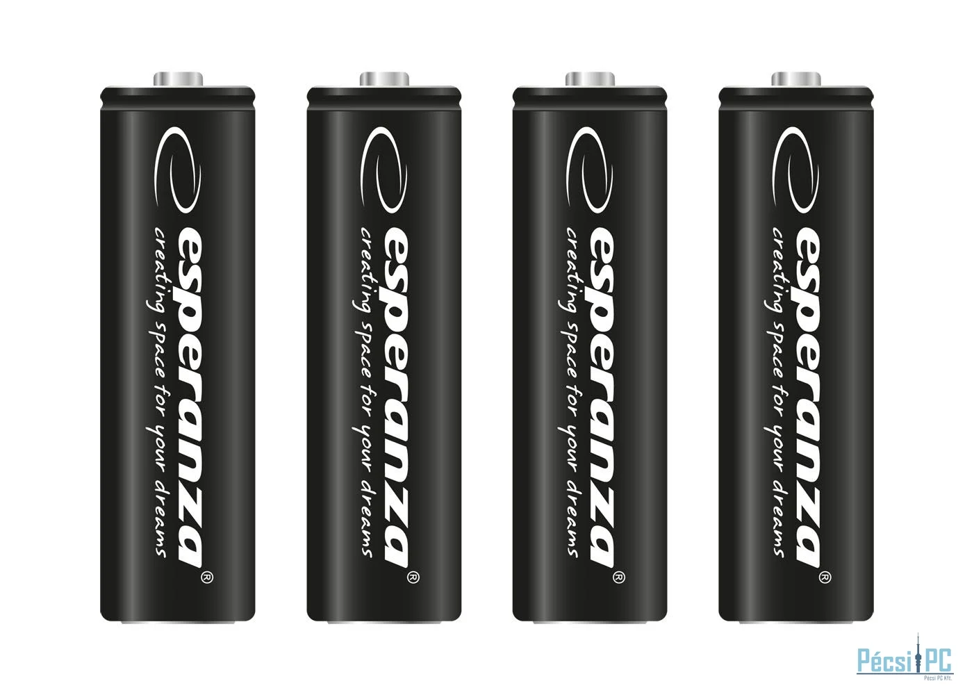 Esperanza 2600mAh AA Ni-MH akkumulátor 4db/csomag Black