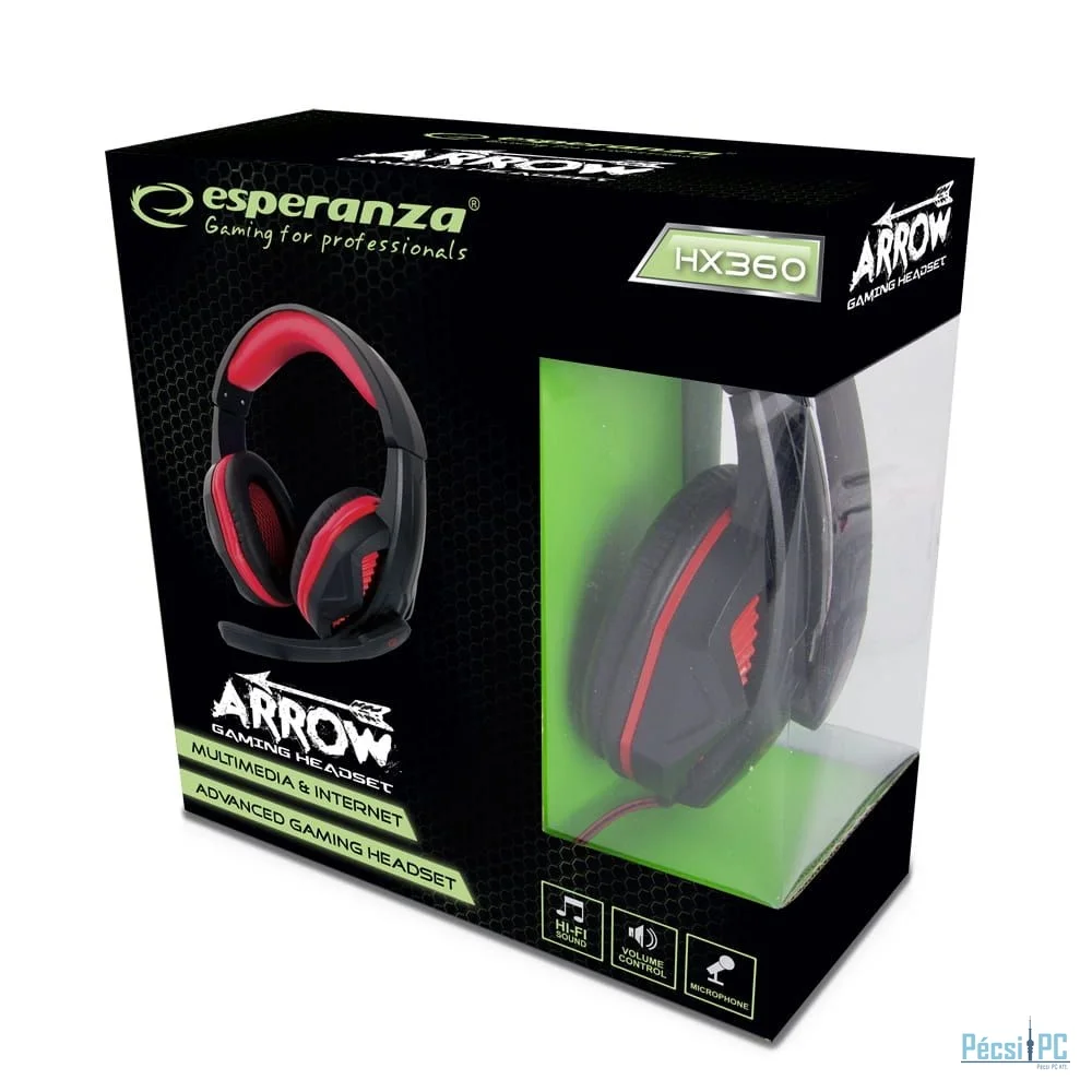 Esperanza EGH360 Arrow Gaming Headset Black/Red