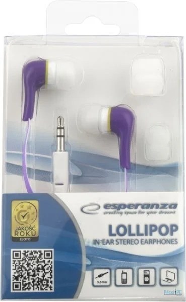 Esperanza EH146R Stereo Earphones Lollipop Violet