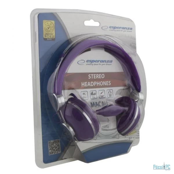Esperanza Macau Stereo Headphones Violet