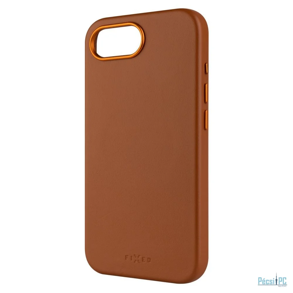 FIXED MagLeather telefontok MagSafe kompatibilis Apple iPhone 16e-hez, barna