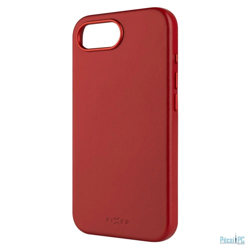 FIXED MagLeather telefontok MagSafe kompatibilis Apple iPhone 16e-hez, piros