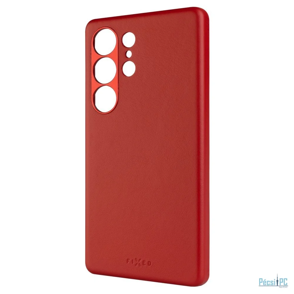FIXED MagLeather valódi bőr telefontok Samsung Galaxy S25 Ultra készülékhez, piros