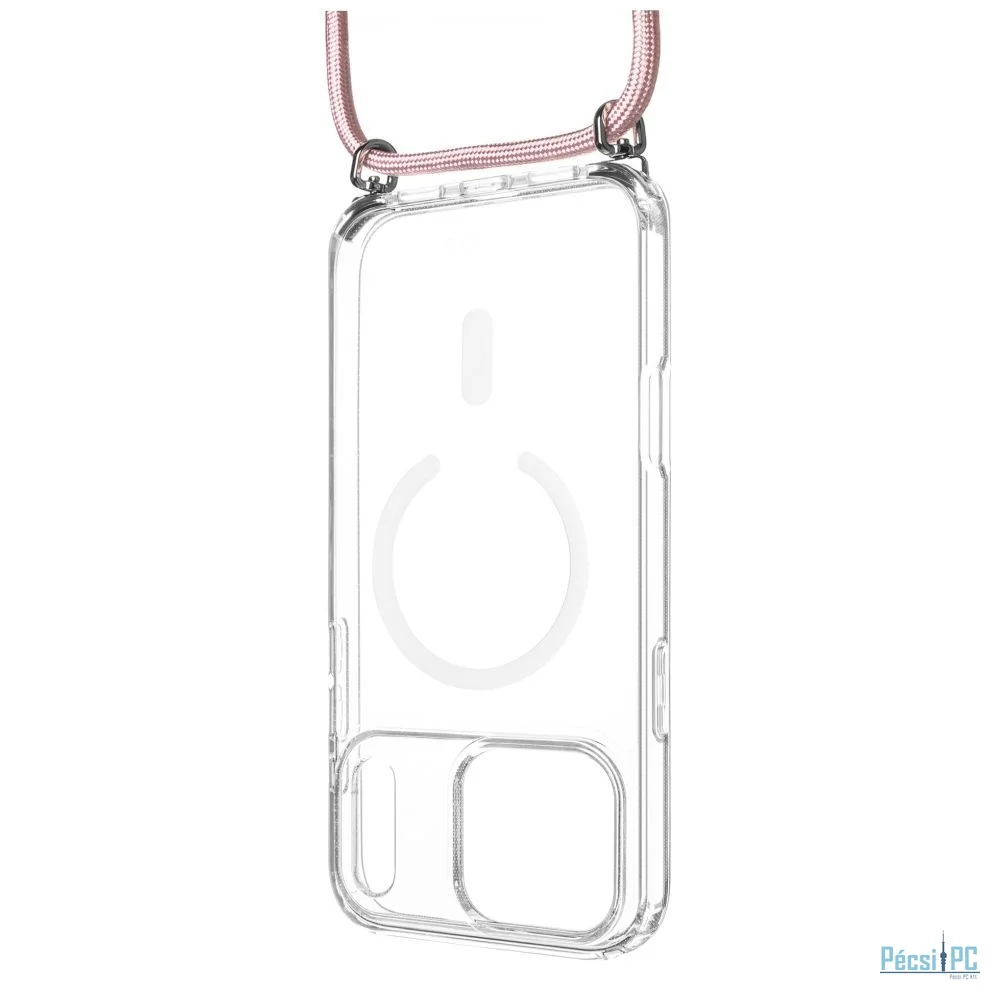 FIXED Nyakbaakasztható MagPure tok Apple iPhone 17 Pro Max telefonhoz, rózsaszín