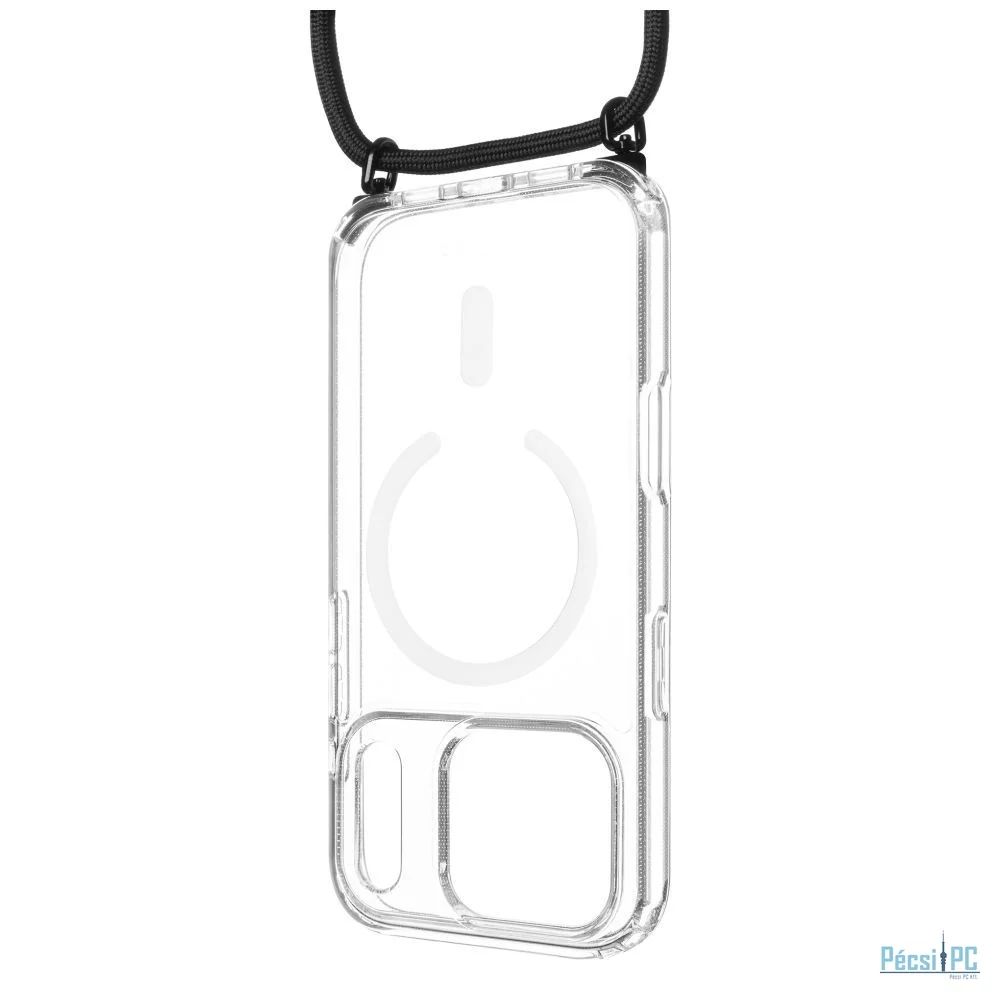 FIXED Nyakbaakasztható MagPure tok Apple iPhone 17 Pro telefonhoz, fekete