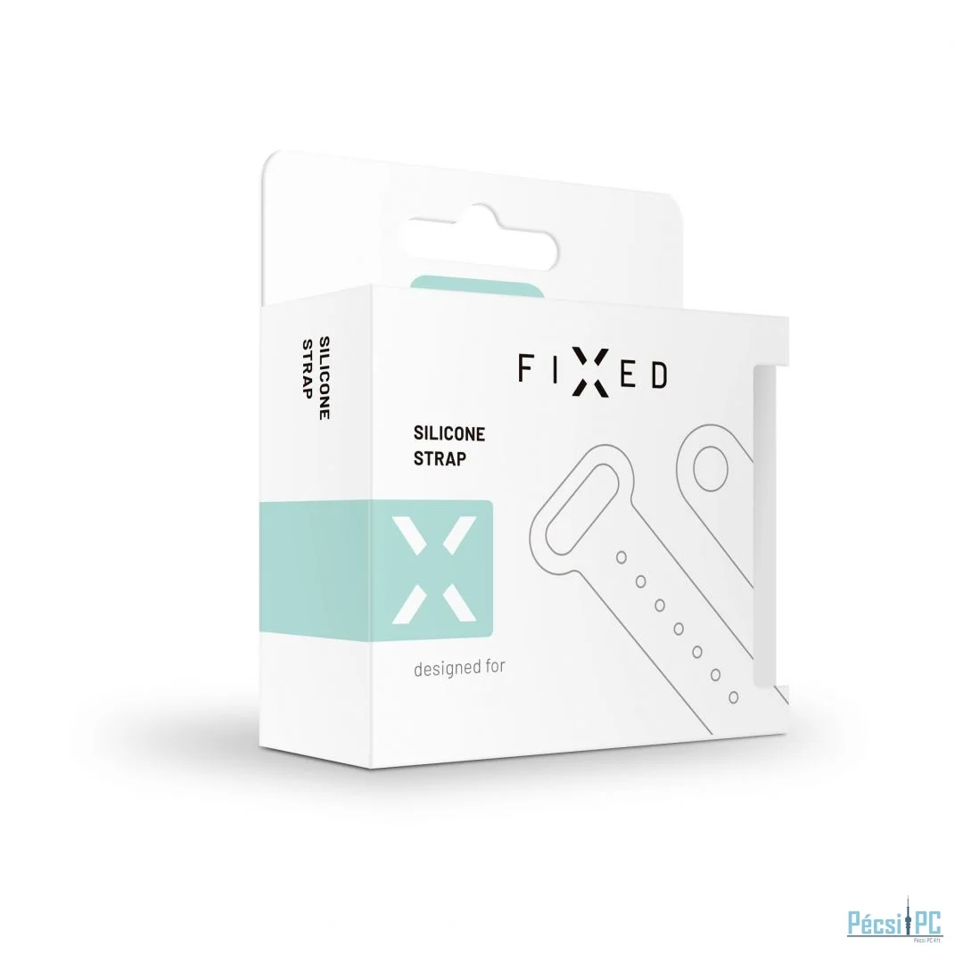 FIXED Szilikon szíj Xiaomi Band 7/ Mi Band 6/ Mi Band 5 okosórákhoz, fekete