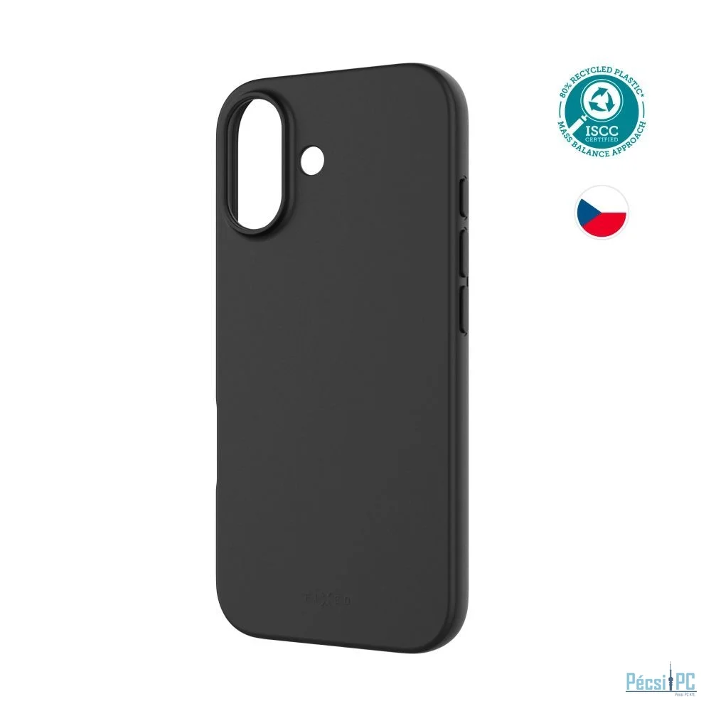 FIXED újrahasznosított anyagból készült TPU hátlap Apple iPhone 17 készülékhez, fekete