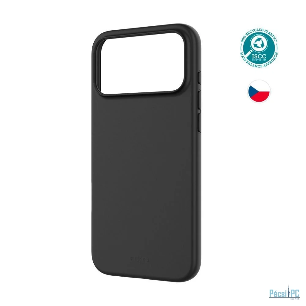 FIXED újrahasznosított anyagból készült TPU tok Apple iPhone 17 Pro Max készülékhez, fekete