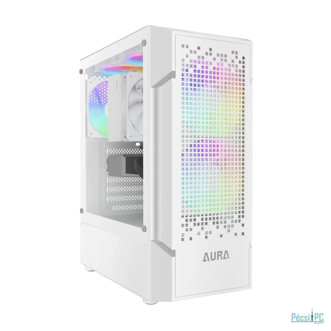 Gamdias Aura GC7 ARGB Tempered Glass White