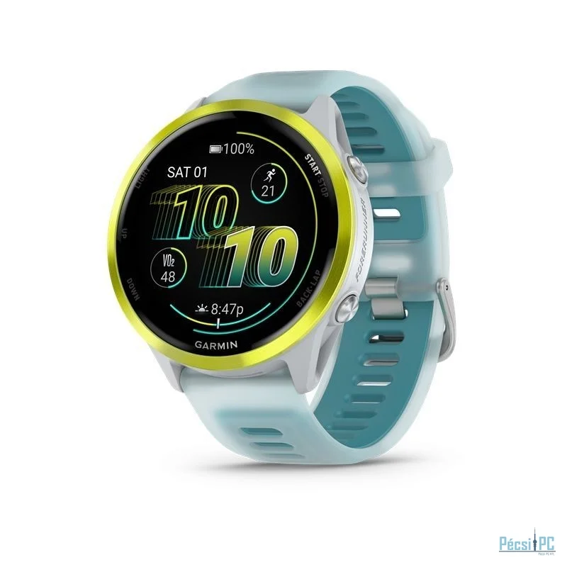 Garmin Forerunner 570 47mm Amp Yellow Aluminum with Translucent Whitestone/Turquoise Band