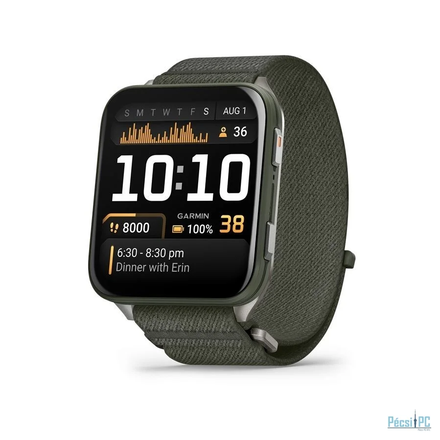 Garmin Venu X1 Moss with Titanium Caseback and Moss ComfortFit Nylon Band
