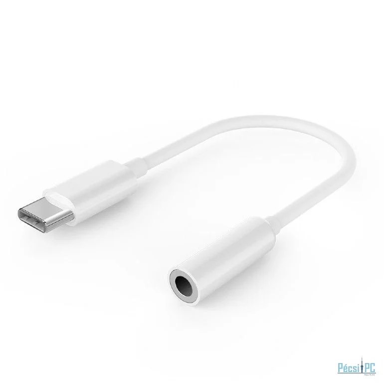 Gembird A-CM-3.5F-01 USB type-C plug to stereo 3.5 mm audio adapter cable White