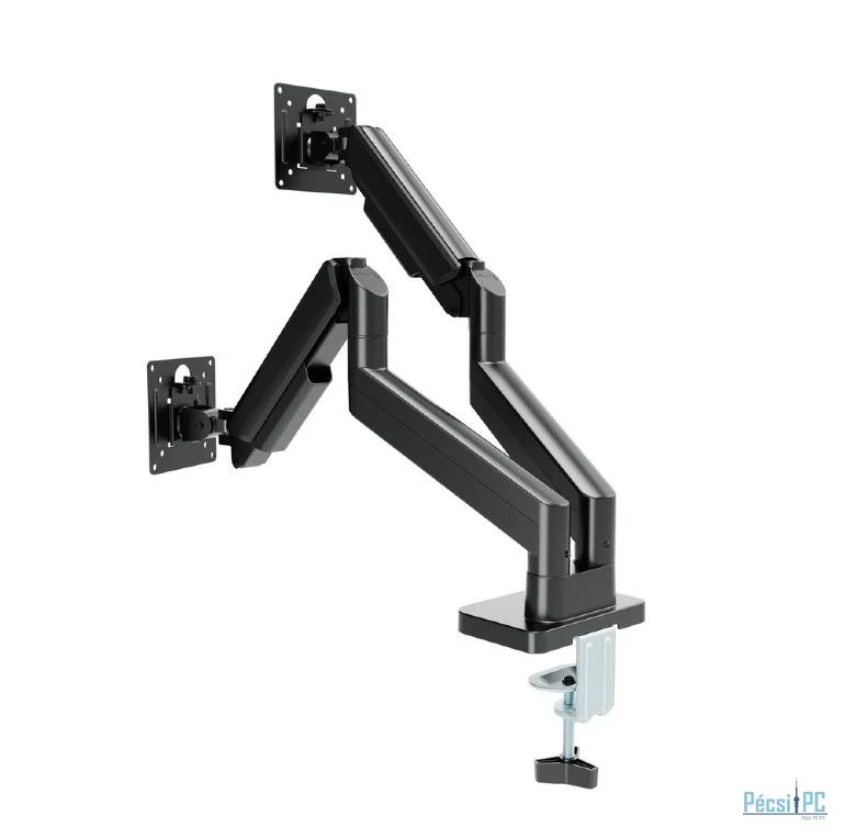 Gembird Desk mounted adjustable double monitor arm 17