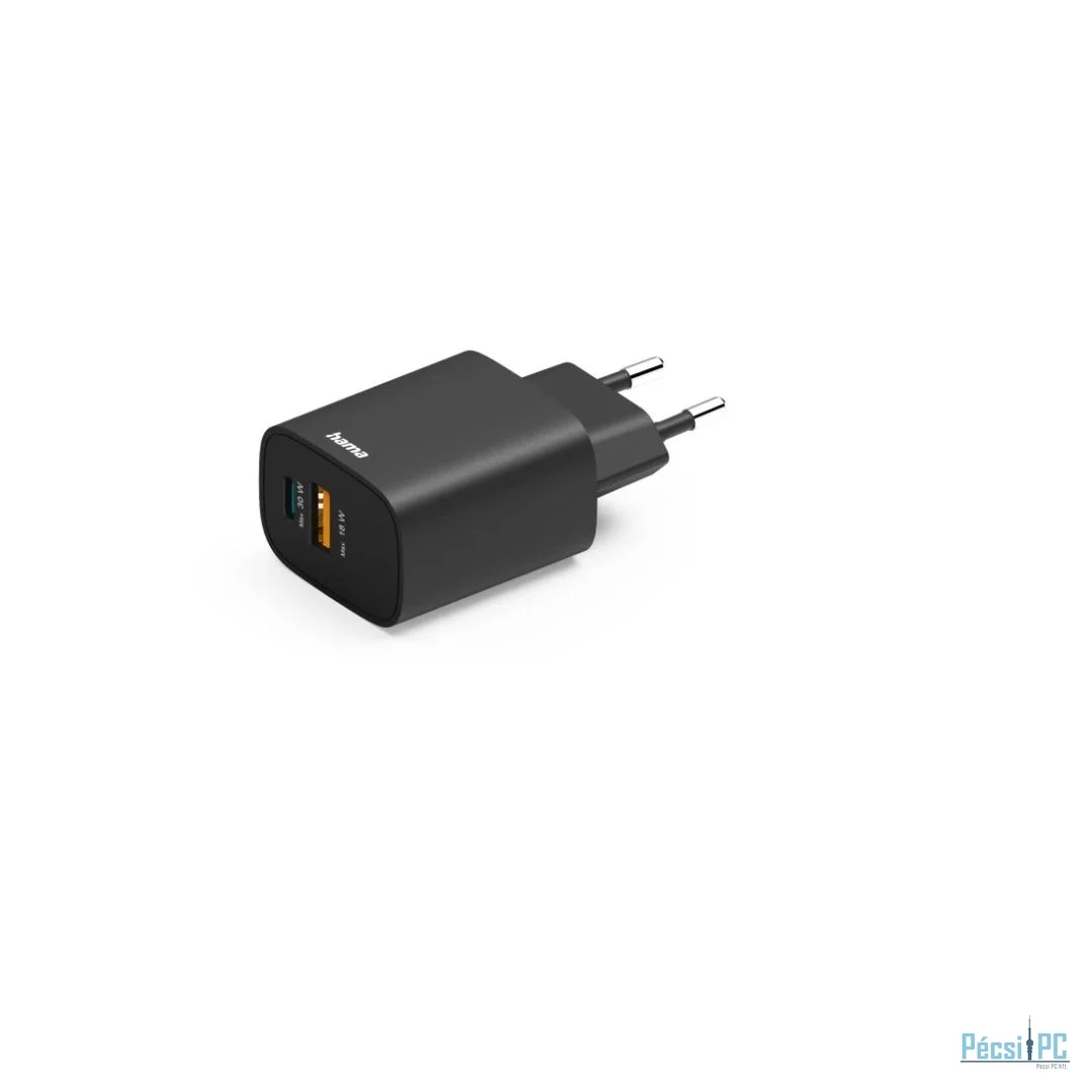 Hama Fast Charger USB-A/C PD 30W Black