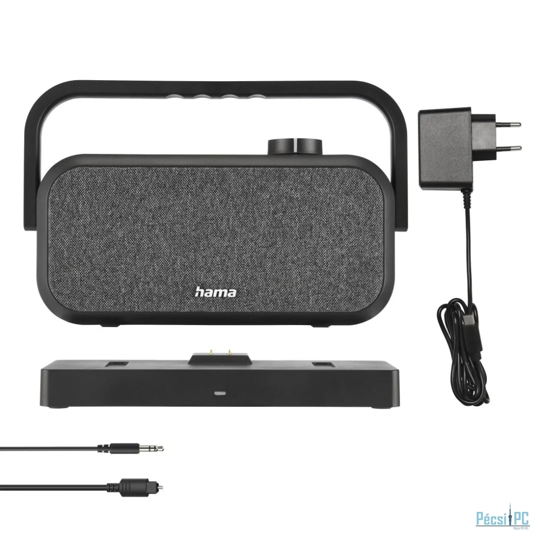 Hama Loudspeaker for TVs 2.4GHz Station + Bluetooth Portable Stereo Speaker Black
