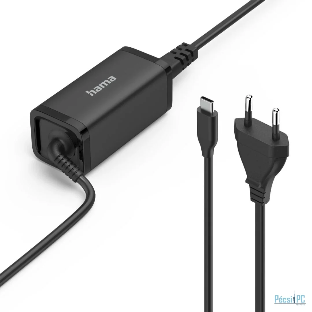 Hama Univerzális USB-C notebook hálózati adapter 45W Black