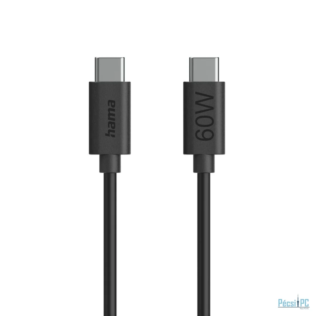 Hama USB-C to USB-C 60W Cable 1,2m Black