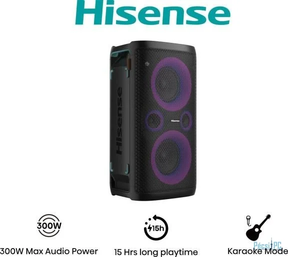 Hisense Party Storm 300W Bluetooth Speaker Black