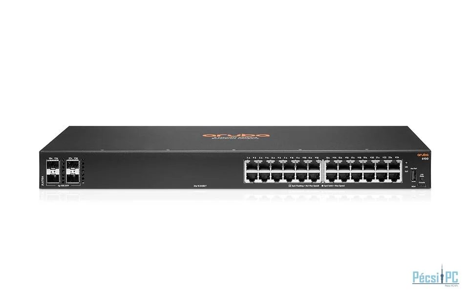 HP Aruba 6100 24G 24x10/100/1000BASE-T+4SFP+ Port Switch