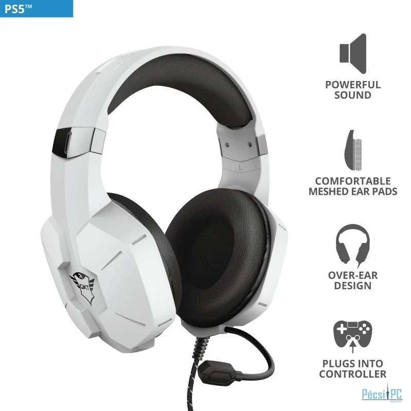 Trust GXT 323W Carus Gaming Headset White