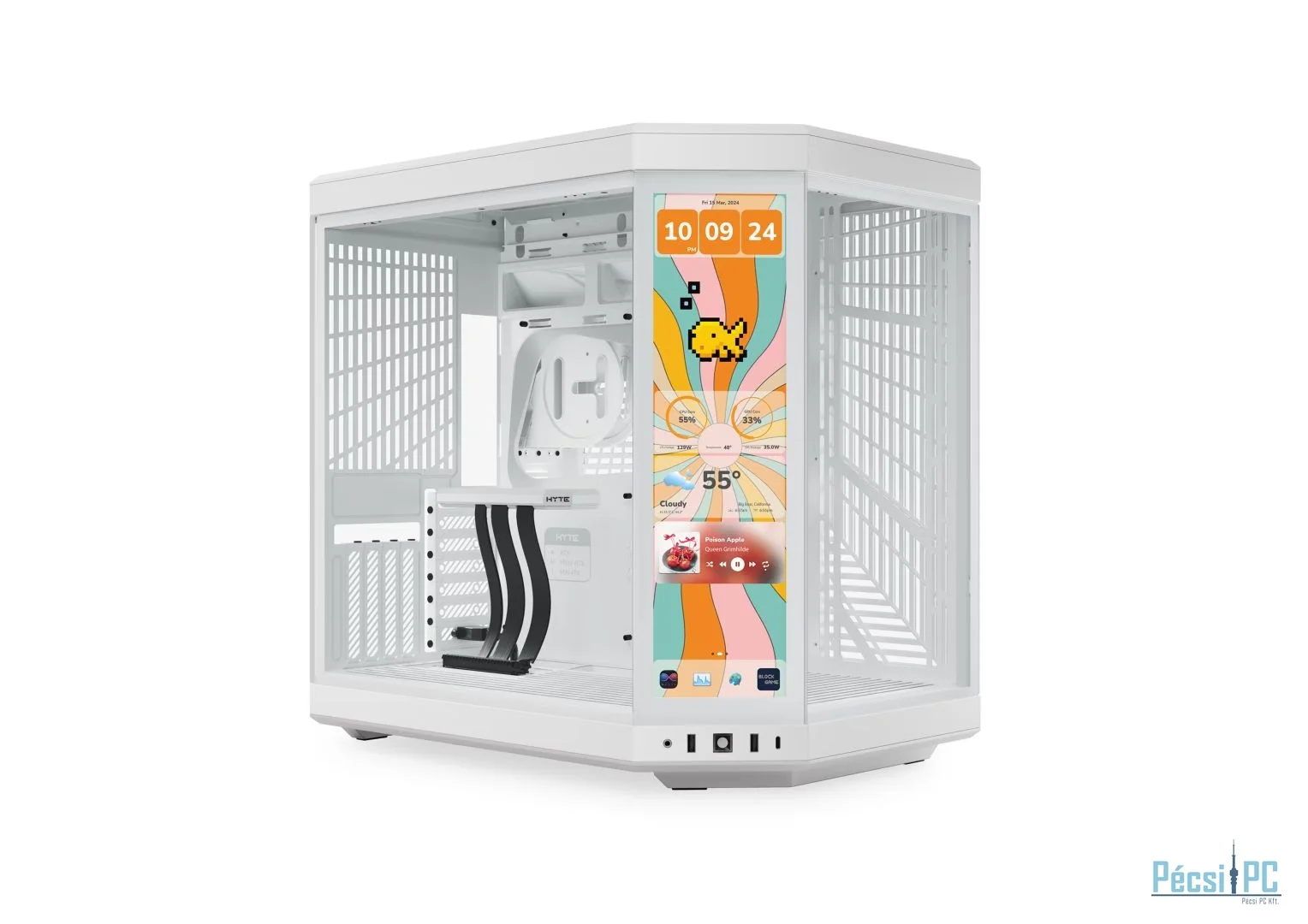 HYTE Y70 Touch Infinite Tempered Glass White