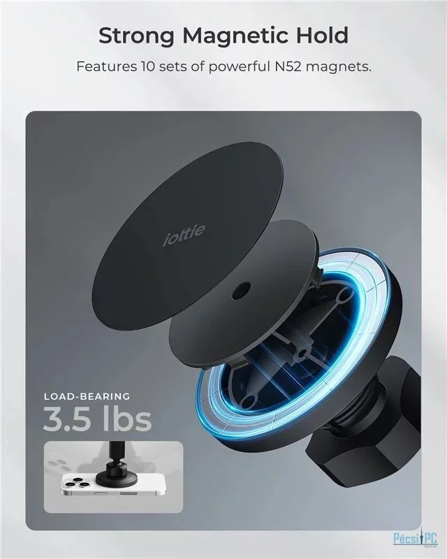 iOttie iTap 3 MagSafe Dashboard Windshield Mount with Magnetic Ring Adapter