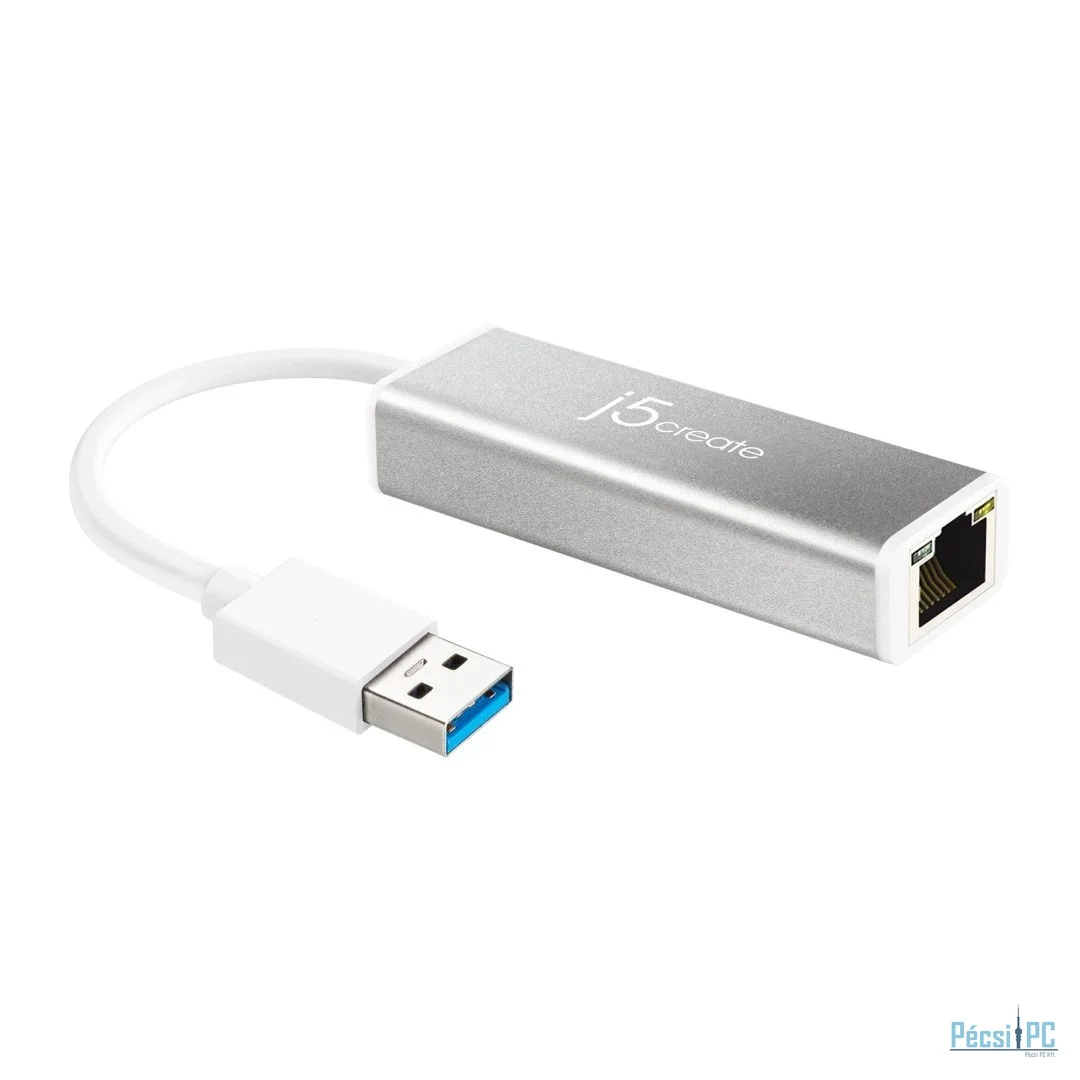 j5create JUE130 USB3.0 Gigabit Ethernet Adapter Silver